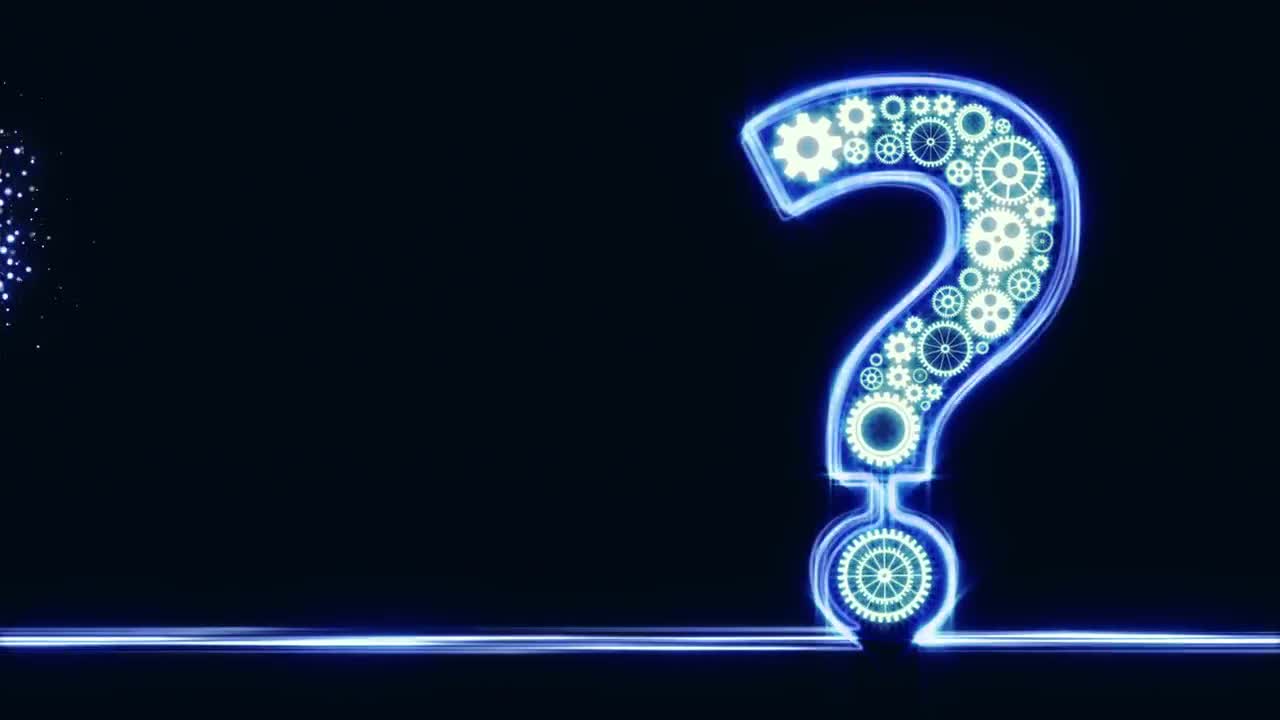 Blue Neon Question Mark Background - Stock Motion Graphics | Motion Array