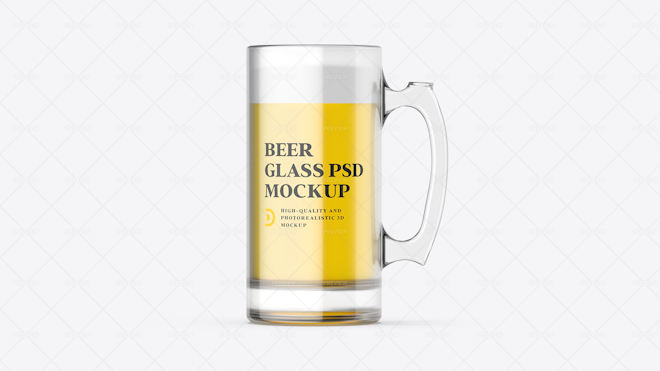 beer can glass mockup