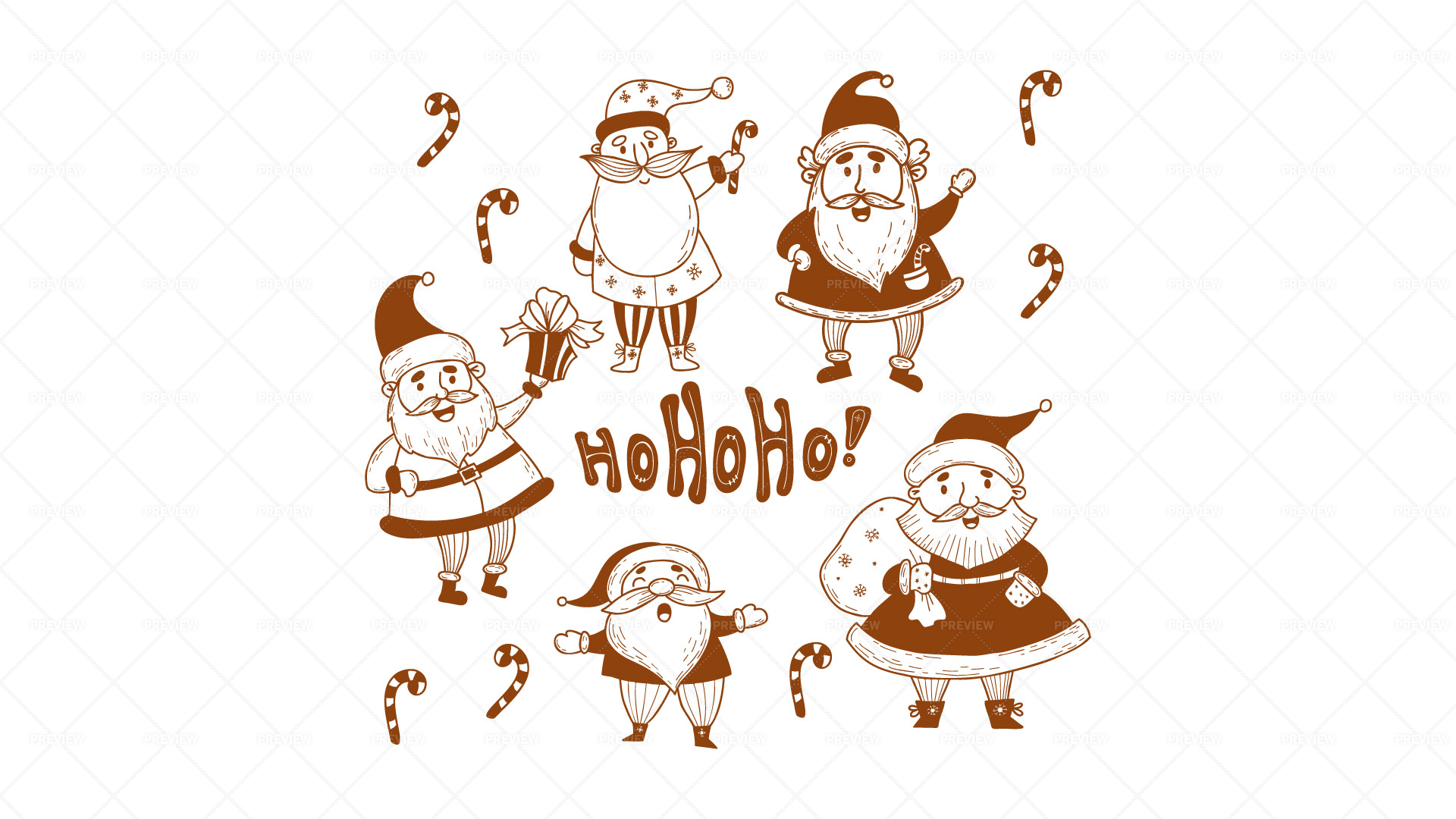 Merry christmas sketch design Royalty Free Vector Image