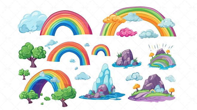 Rainbow Set - Graphics | Motion Array