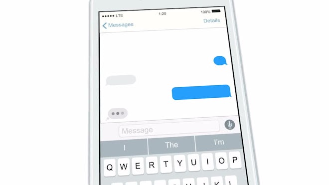 iphone text message screen template