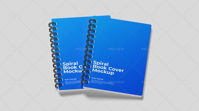 Spiral sketchbook cover mockup 8.5 x 11 inch PSD, JPG