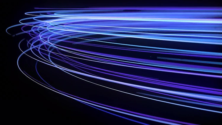 Blue Trails With Nice Dof: Stock Motion Graphics