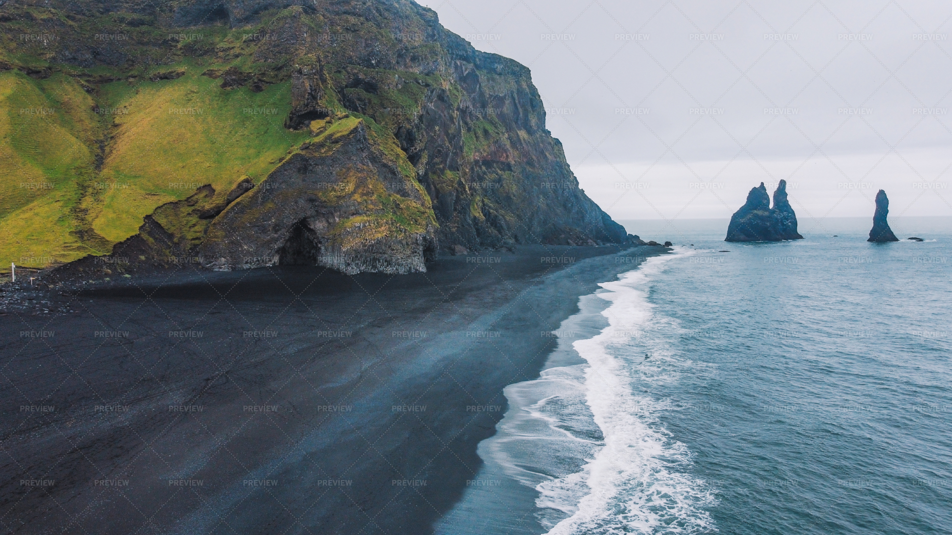 Black Sand Beach Iceland - Stock Photos | Motion Array