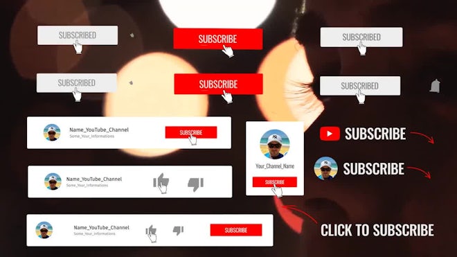 3 Hd Free Youtube Subscribe Notifications After Effects
