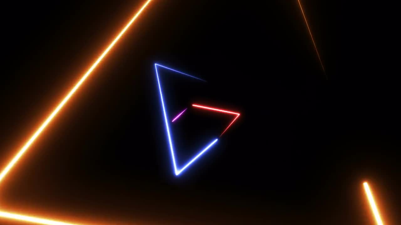 Spinning Neon Triangles Loop Stock Motion Graphics Motion Array