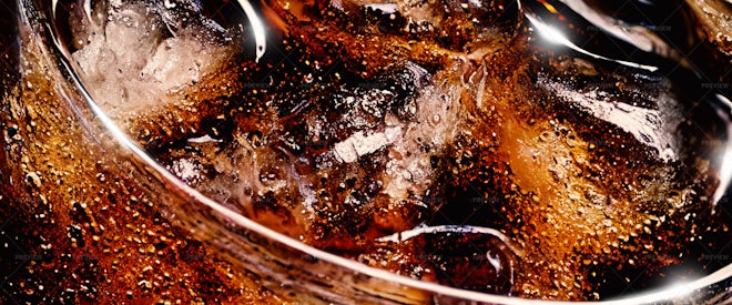 Cola Glass With Ice Cubes Stock Photo - Download Image Now - Cola