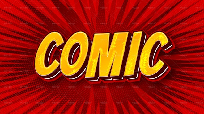 Comic Text Effect - Graphics | Motion Array