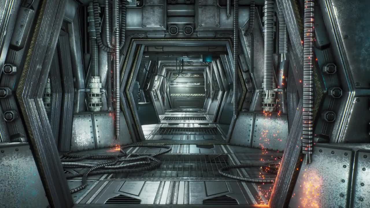 Flight Through Futuristic Sci-fi Tunnel - Stock Motion Graphics ...