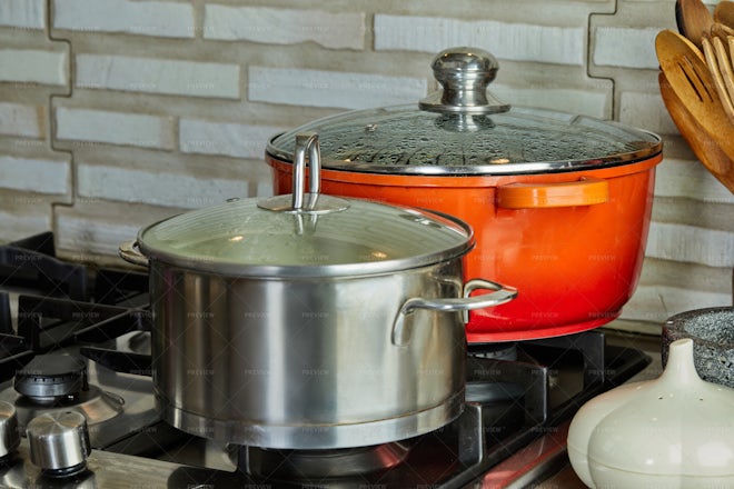 Sample of Big Cooking Pots in the Kitchen