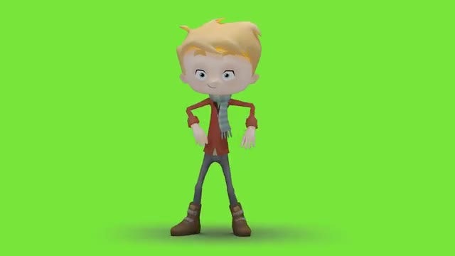 Blonde Boy Dancing Hiphop 01: Stock Motion Graphics