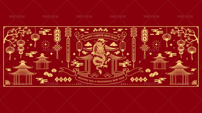 15 Chinese Traditional Elements - Graphics