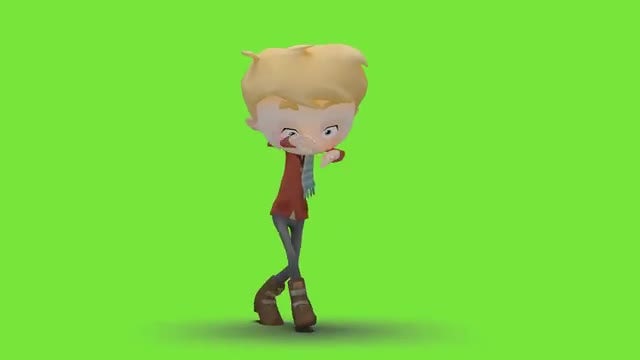 Blond Boy Dancing Hiphop 03: Stock Motion Graphics