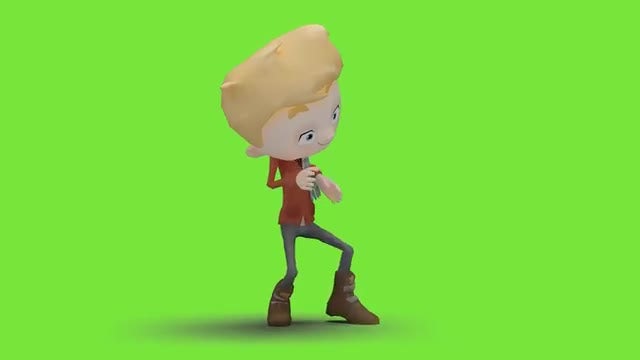 Cartoon Boy Dancing The Twist: Stock Motion Graphics