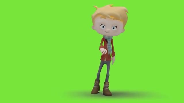 Cartoon Boy Dancing Happy Jig: Stock Motion Graphics