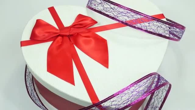 Heart-Shaped Gift Box: Stock Video