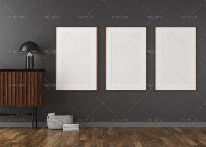 Two Empty Frames On A Wall - Stock Photos | Motion Array