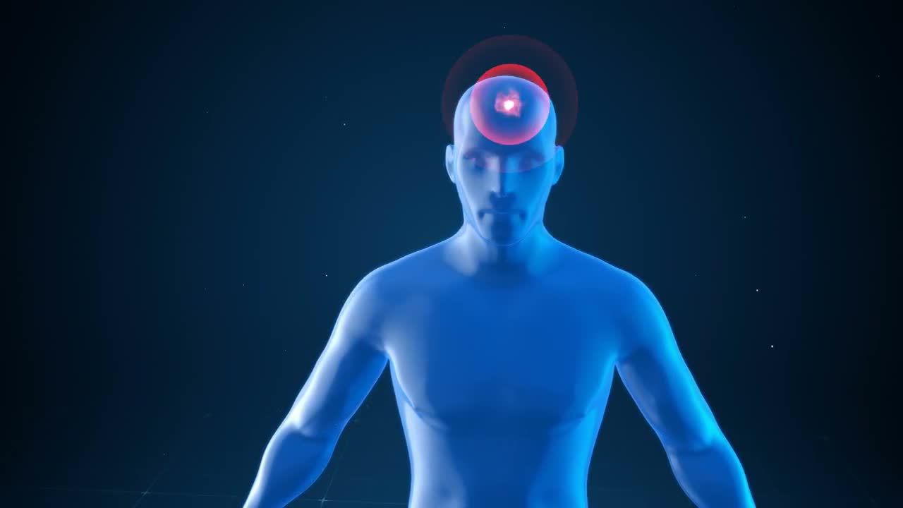 Pulsing Headache On Man Model Stock Motion Graphics Motion Array