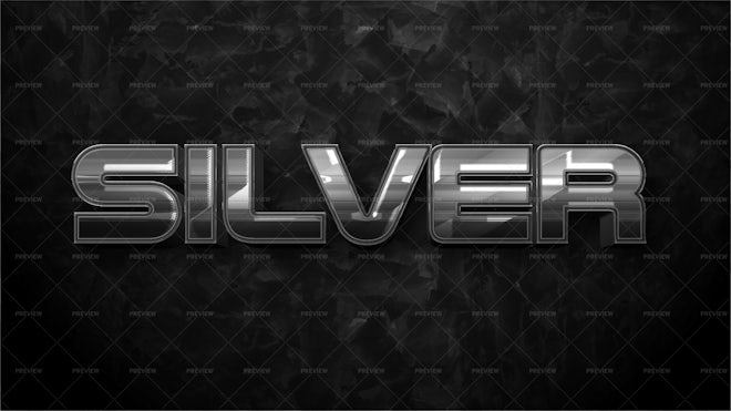 Silver Text Effect - Graphics | Motion Array