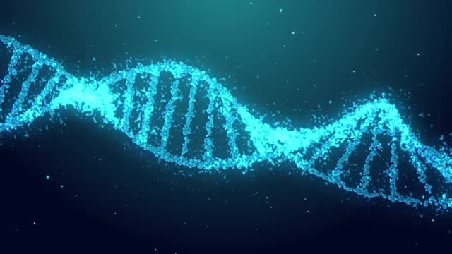 Blue DNA Background: Stock Motion Graphics