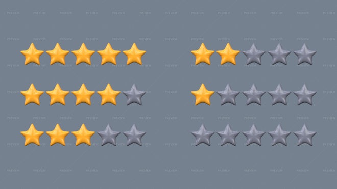 6 Star Rating Illustrations Graphics Motion Array