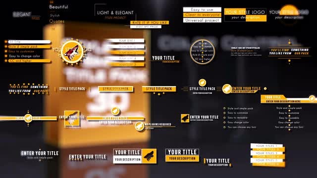 Style And Simple Title Pack: After Effects Templates