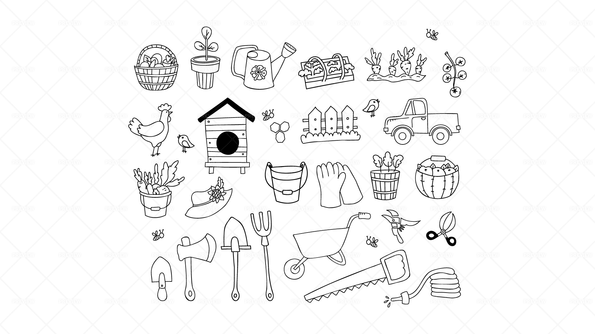 Farm Tools PNG Transparent Images Free Download | Vector Files | Pngtree
