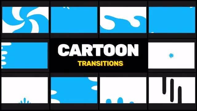 Hand-Drawn Transitions: Cartoon Shapes: Stock Motion Graphics