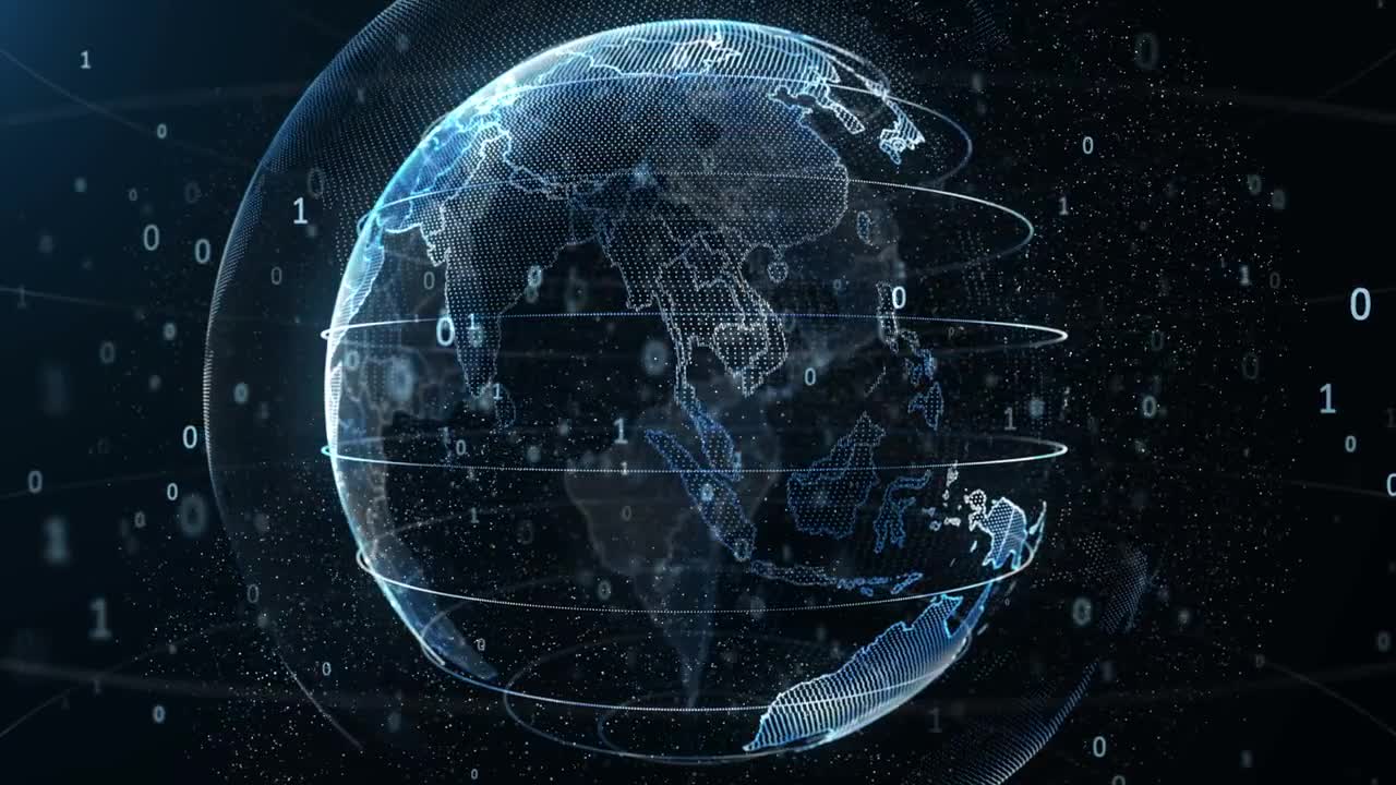 Digital Globe Of Technology Data - Stock Motion Graphics | Motion Array