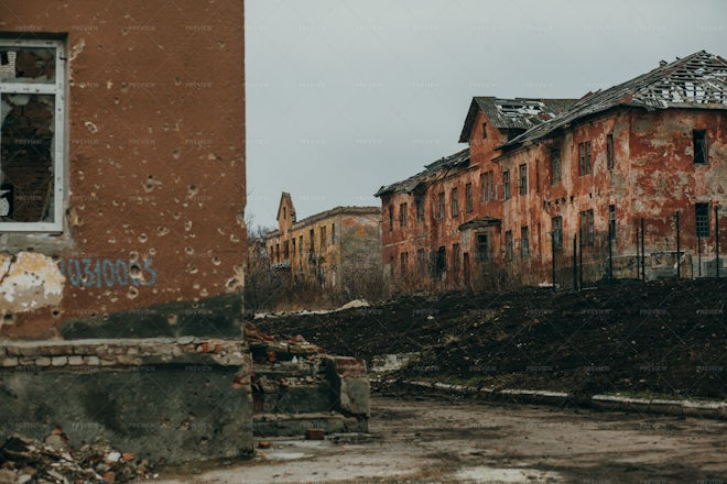 Destroyed Hospital In Ukraine - Stock Photos | Motion Array