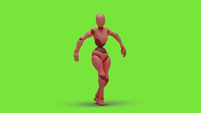 Bot Woman Dancing Freestyle: Stock Motion Graphics
