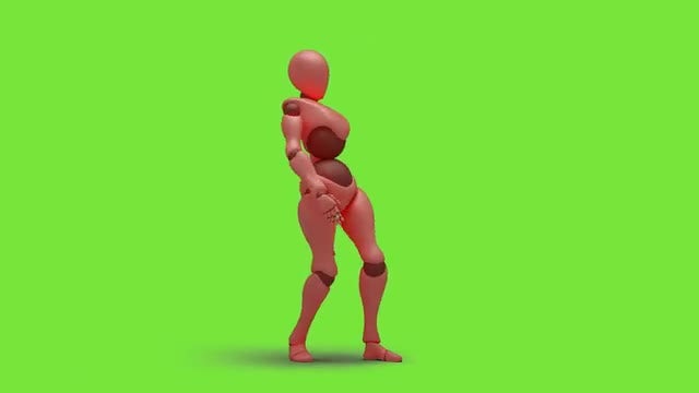 Bot Woman Dancing Hiphop 01: Stock Motion Graphics