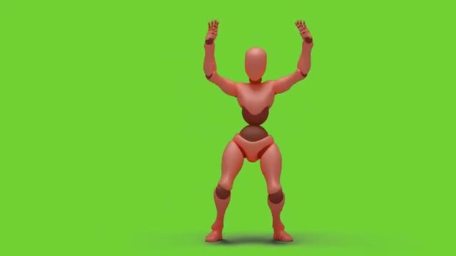 Bot Woman Dancing Hiphop 02: Stock Motion Graphics