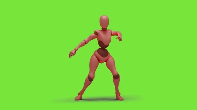Bot Woman Dancing Hiphop 03: Stock Motion Graphics
