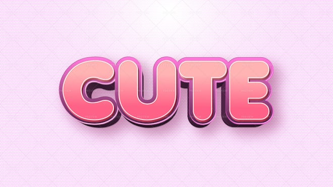 Pink 3D Text Effect - Graphics | Motion Array