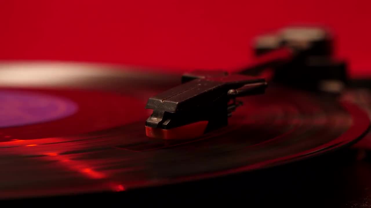 Vinyl Record Needle Stock Video Motion Array