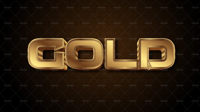 3D Gold Text Effect - Graphics | Motion Array