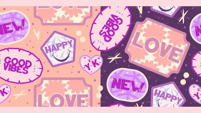 33 Trendy Y2k Stickers Pack - Graphics