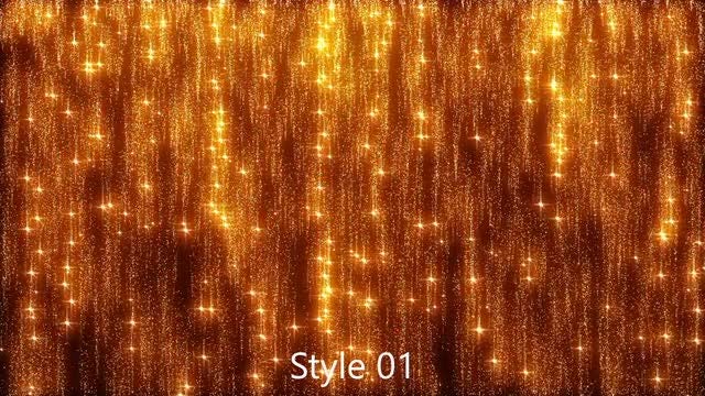 Golden Particles Falling Shimmer: Stock Motion Graphics