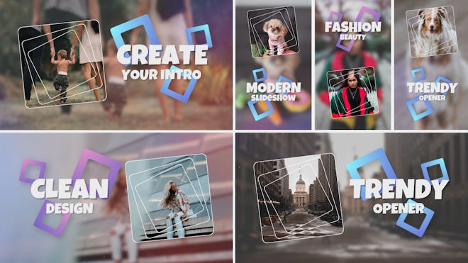Trendy Stylish Dynamic Opener Slideshow Freebies template preview