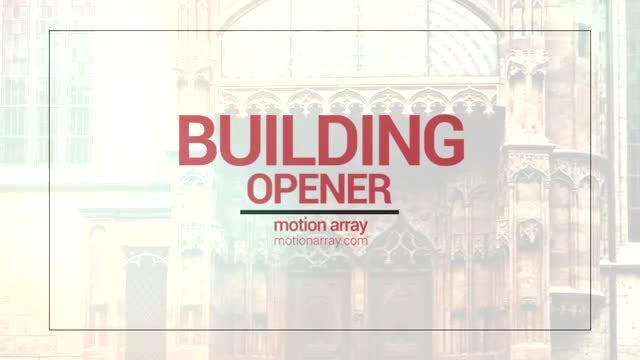 Building Opener: After Effects Templates