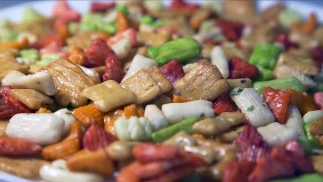 Colorful Japanese Crackers Rotating: Stock Video