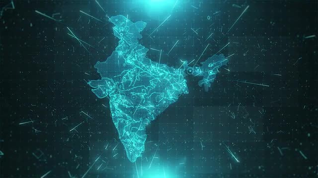 India Map Background: Stock Motion Graphics