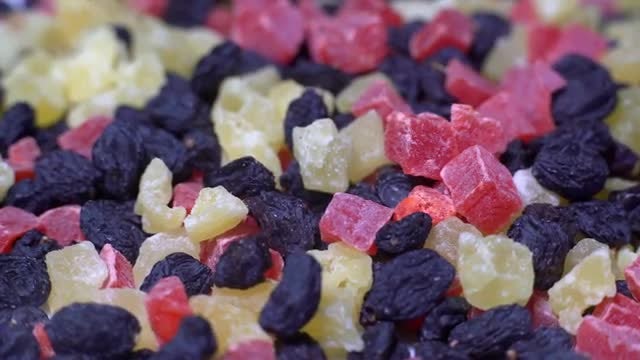 Candied Fruits Rotating: Stock Video