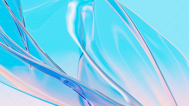 Flowing Transparent Glass Background - Graphics | Motion Array