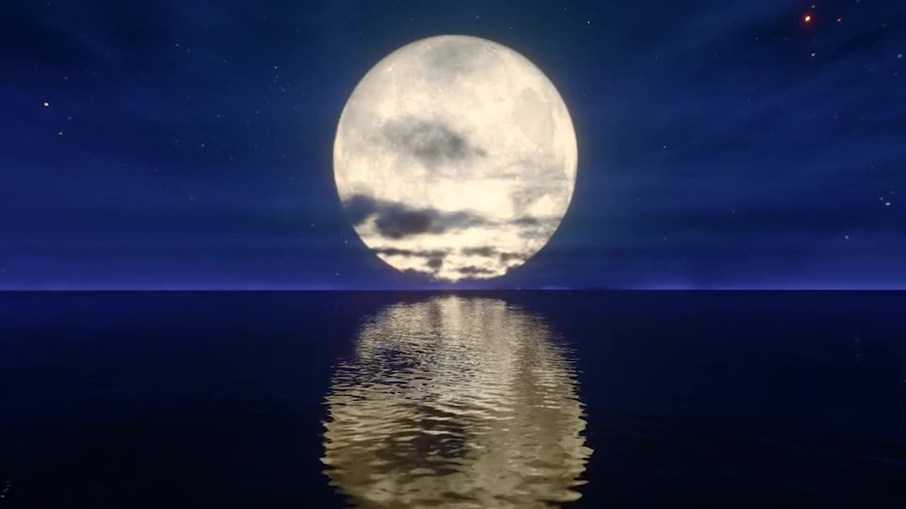 Moon Over The Sea Stock Motion Graphics Motion Array