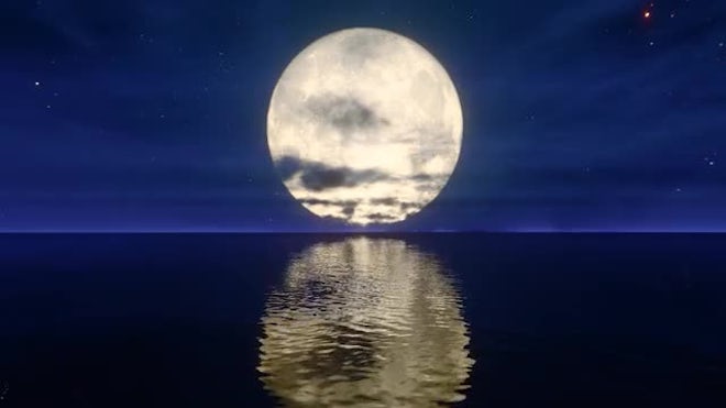 Moon Over The Sea Stock Motion Graphics Motion Array 5341