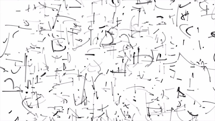 Black Spinning Squiggle Particles Loop: Stock Motion Graphics