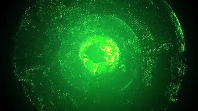 Rotating Green Planet: Stock Motion Graphics