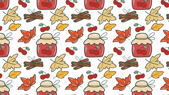 Cozy Fall Foliage Seamless Pattern - Graphics